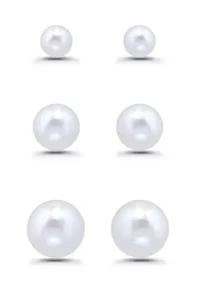 Pearl Stud Earring Set