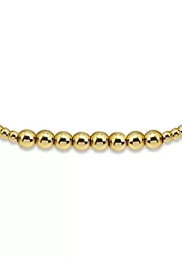 Sterling Silver Round Accent Bead Stretch Bracelet