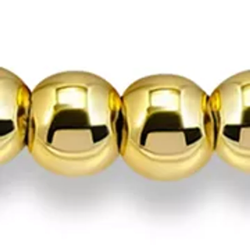 Sterling Silver 3mm Round Beaded Stretch Bracelet
