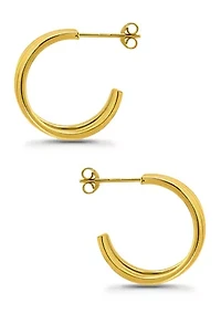 Sterling Silver Triple Tubing Hoop Earrings