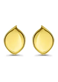 Sterling Silver Organic Teardrop Stud Earrings