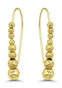 Sterling Silver Beaded Linear Earrings