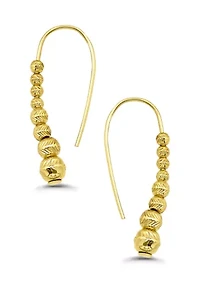 Sterling Silver Beaded Linear Earrings