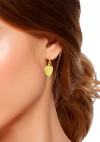 Sterling Silver Leaf Drop Earrings