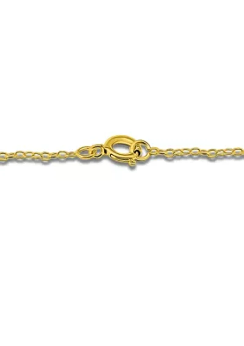Sterling Silver Pavé Interlocking Circles Pendant Necklace