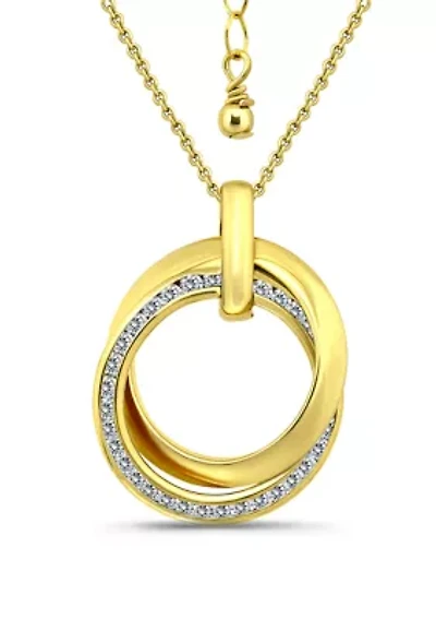 Sterling Silver Interlocking Pendant Necklace