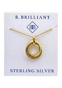 Sterling Silver Interlocking Pendant Necklace