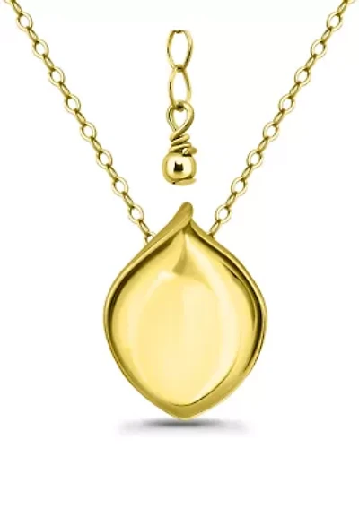 Sterling Silver Polished Teardrop Slide Necklace