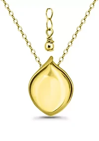 Sterling Silver Polished Teardrop Slide Necklace