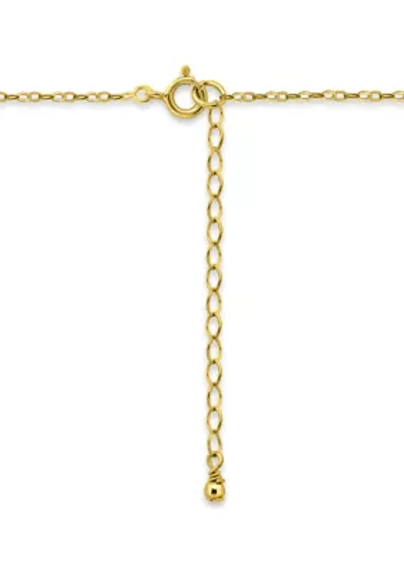 Sterling Silver Polished Teardrop Slide Necklace