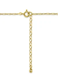 Sterling Silver Polished Teardrop Slide Necklace