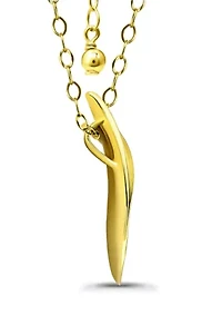 Sterling Silver Polished Teardrop Slide Necklace