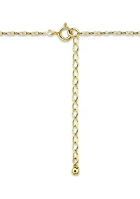 Sterling Silver Oval Cubic Zirconia Bezel Pendant Necklace