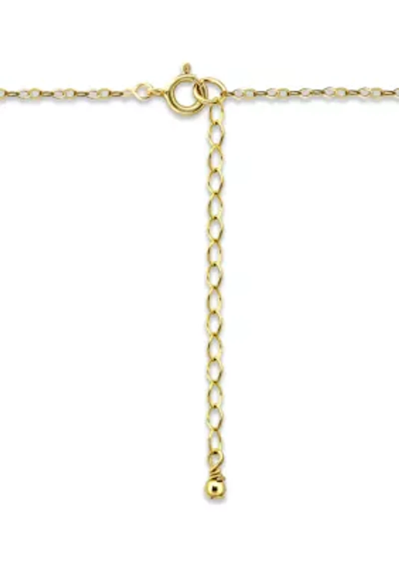 Sterling Silver Pear Cubic Zirconia Bezel Pendant Necklace