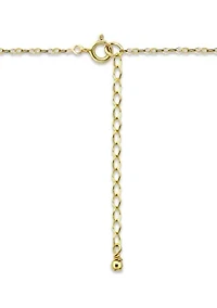 Sterling Silver Pear Cubic Zirconia Bezel Pendant Necklace