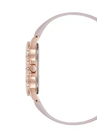 Women's Faux Leather Band Alloy Metal Watch