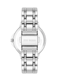 Charming Light Blue and Silver-Tone Alloy Metal Bracelet Watch