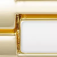 Signature White Enamel and Gold Tone Alloy Metal Bracelet Watch