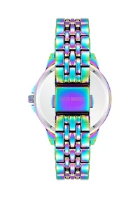 Essential Black and Rainbow Alloy Metal Bracelet Watch