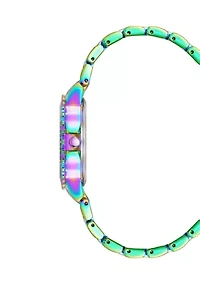 Essential Black and Rainbow Alloy Metal Bracelet Watch