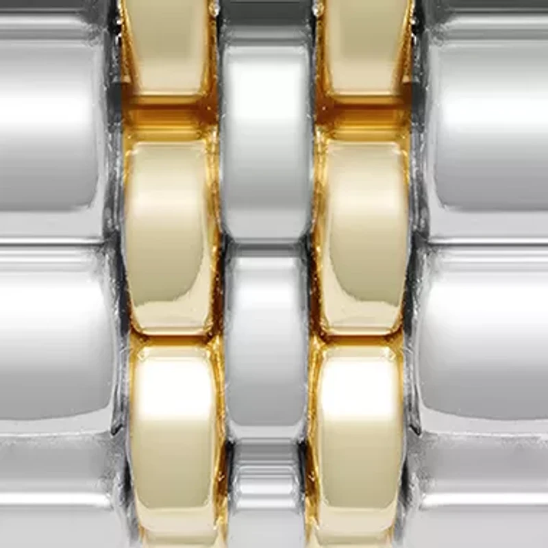 Essential Black and Two-Tone Alloy Metal Bracelet Watch