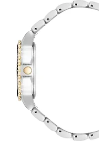 Essential Black and Two-Tone Alloy Metal Bracelet Watch