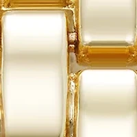  Crystal Accented Gold Tone Bracelet Watch