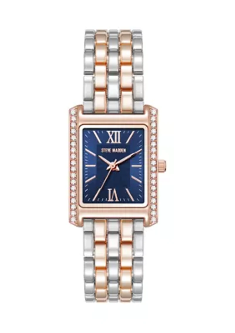 Women's Crystal Accented Two Tone Bracelet Watch
