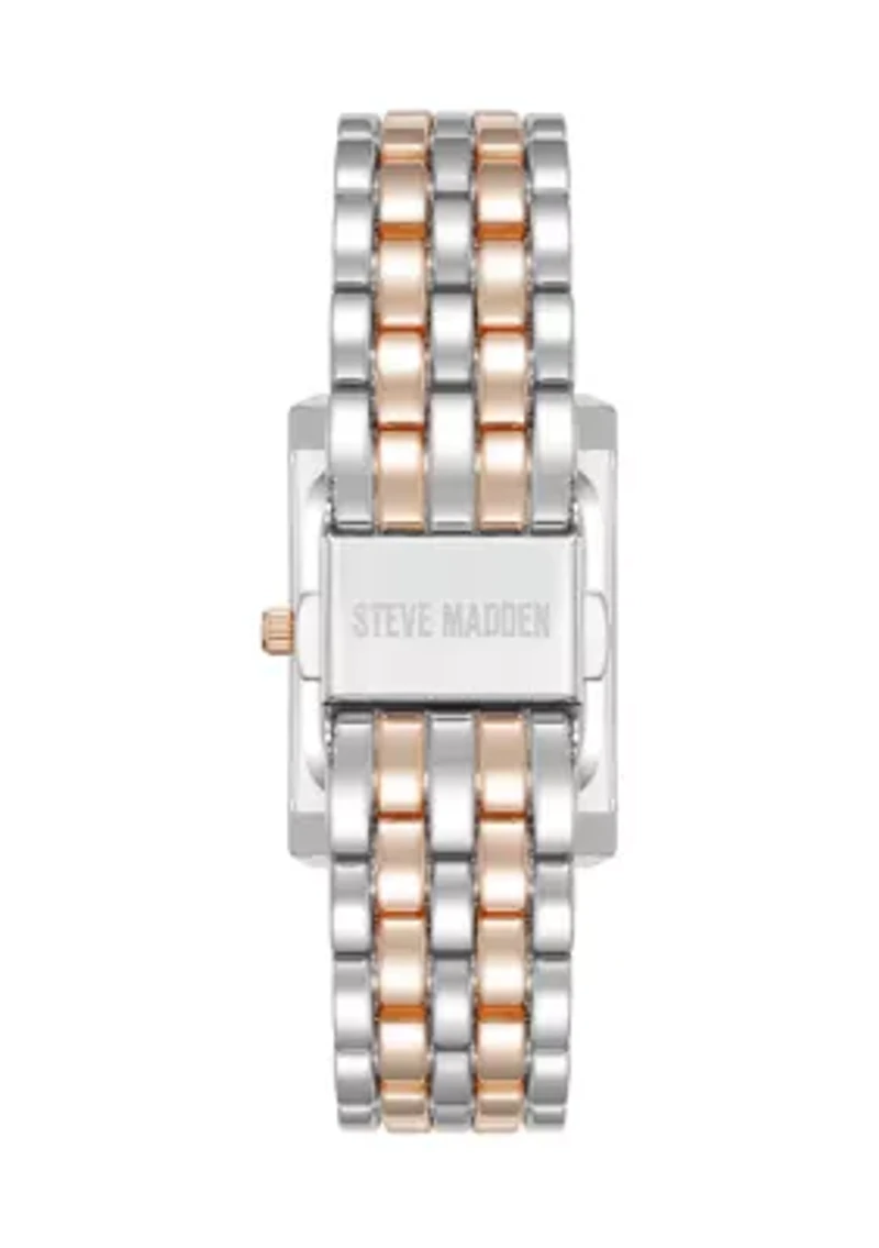 Women's Crystal Accented Two Tone Bracelet Watch