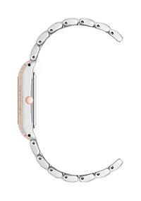 Women's Crystal Accented Two Tone Bracelet Watch