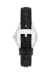 Premium Roman Numeral Black PU Leather Band Watch