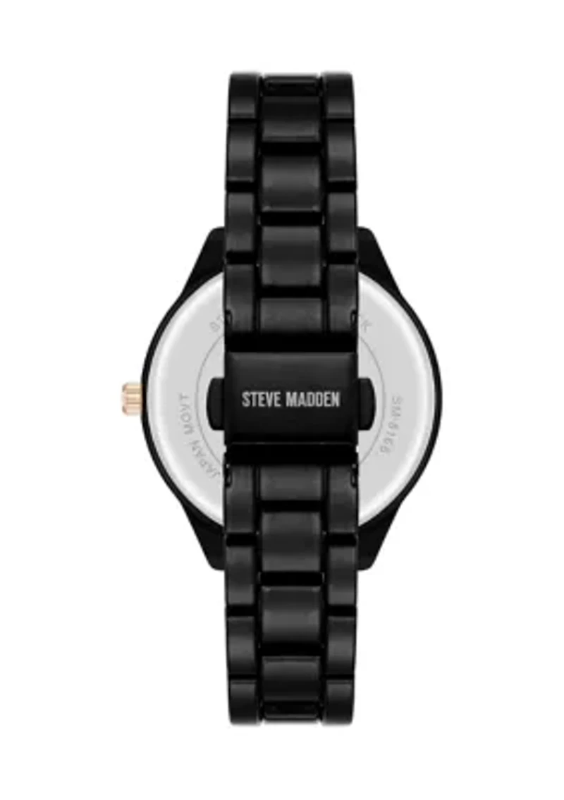  Women’s Stylish Black White Bracelet Watch