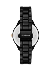  Women’s Stylish Black White Bracelet Watch