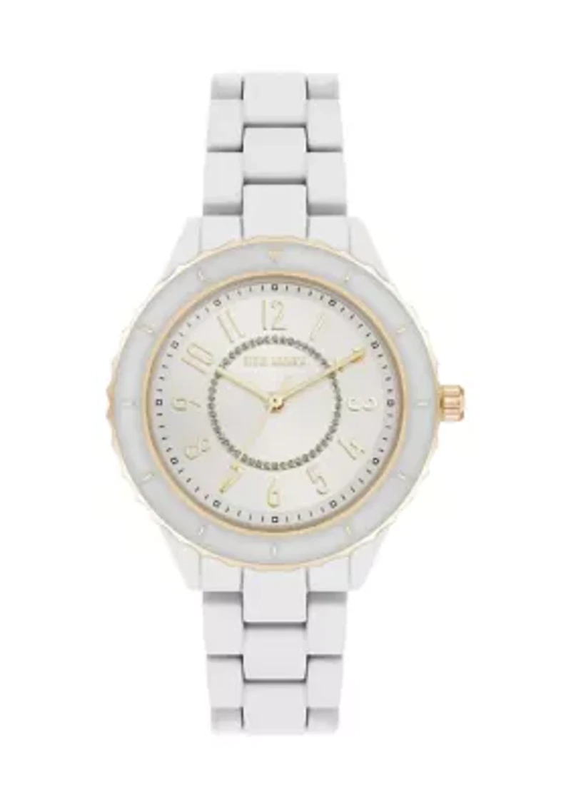 Matte White gold tone Bracelet Watch
