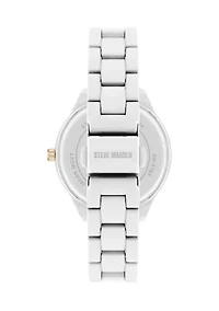 Matte White gold tone Bracelet Watch