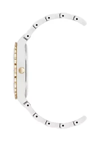 Matte White gold tone Bracelet Watch