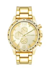  Men's Contemporary Gold Tone Alloy Metal Watch