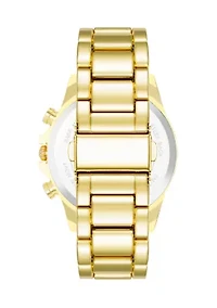  Men's Contemporary Gold Tone Alloy Metal Watch