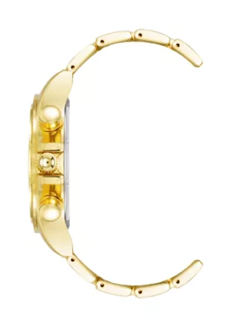  Men's Contemporary Gold Tone Alloy Metal Watch
