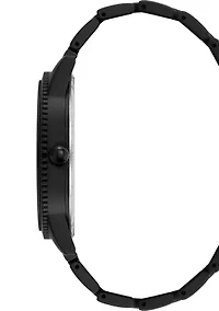 Contemporary Black Alloy Metal Watch