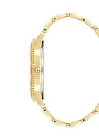 Contemporary Gold Tone Alloy Metal Watch