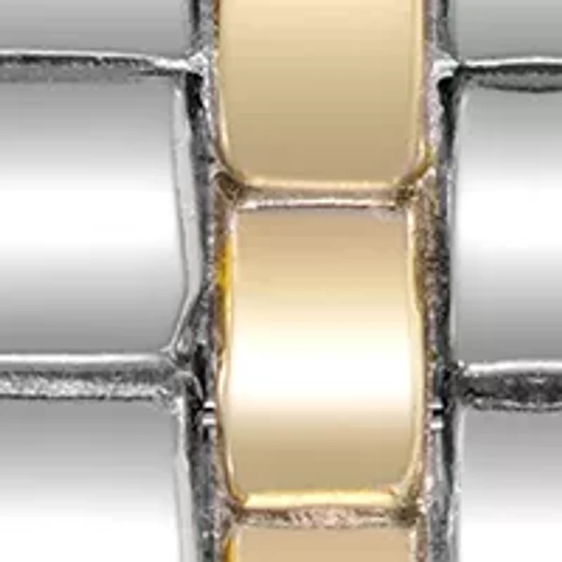 Coin Edge Two Tone Alloy Metal Watch