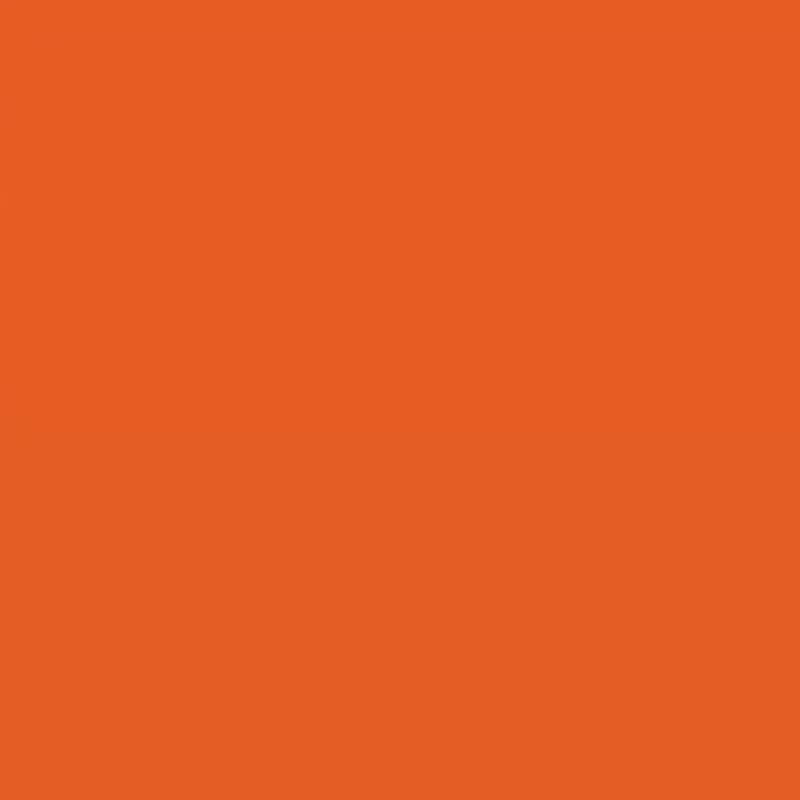 Vibrant Orange Silicone and Black Alloy Metal Watch