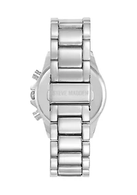 Contemporary Silver Tone Alloy Metal Watch