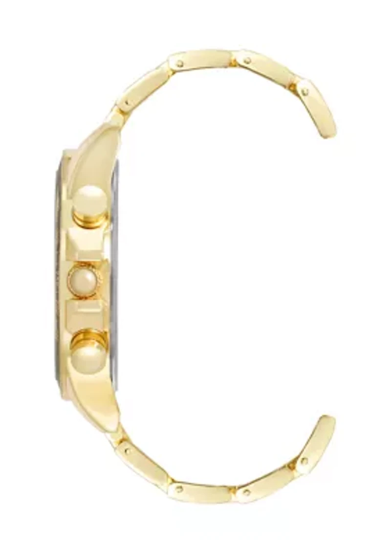 Men's Contemporary Gold Tone Alloy Metal Watch