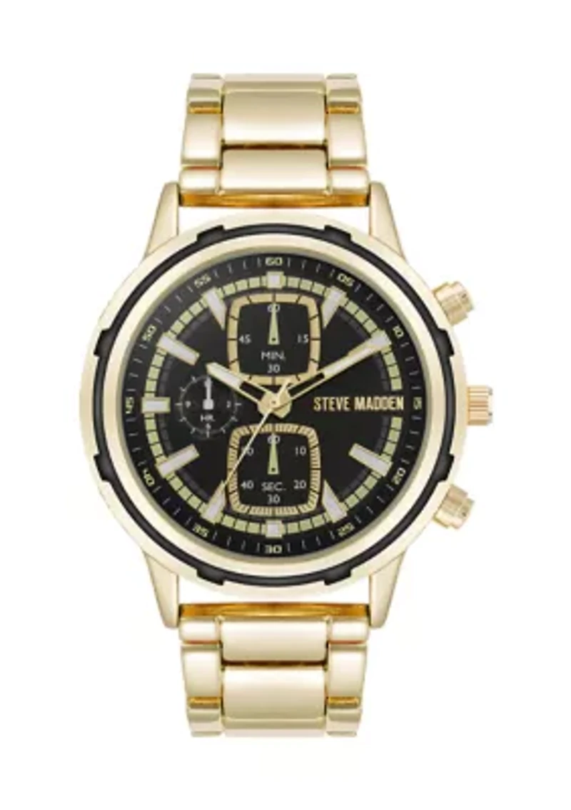 Men's Everyday Gold Tone Alloy Metal Watch