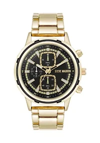 Men's Everyday Gold Tone Alloy Metal Watch
