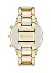  Men's Everyday Gold Tone Alloy Metal Watch