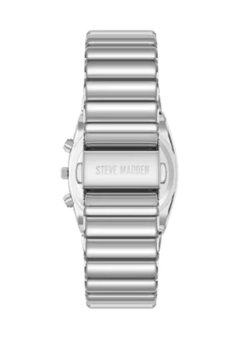 Men's Modern Silver Tone Alloy Metal Watch