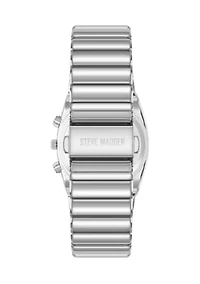 Men's Modern Silver Tone Alloy Metal Watch